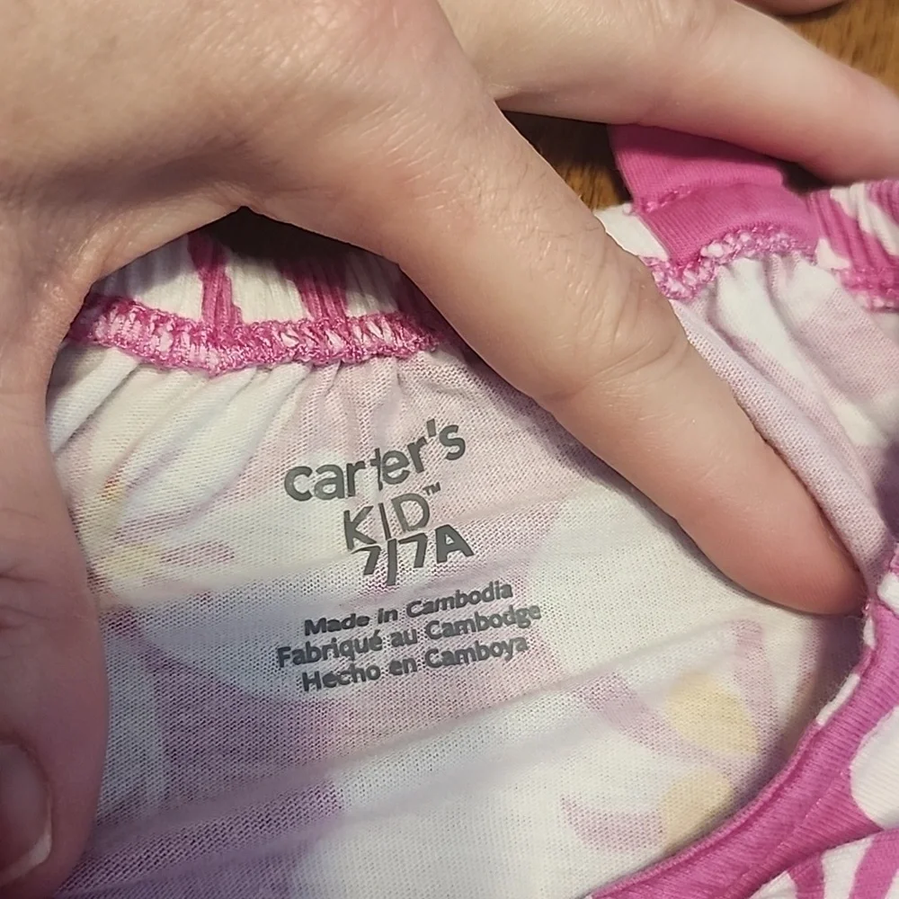 CARTER'S DRESSY PINK FLORAL TOP SZ 7A